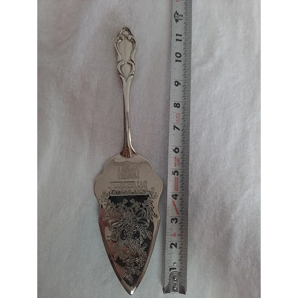 International Silver‎ Company - Silver Plated Merry Christmas - Cake Pie Server